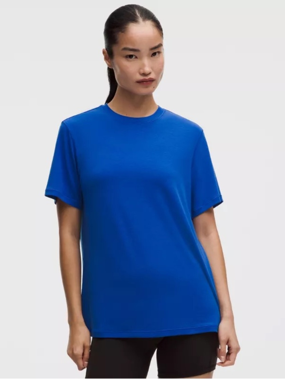 Lululemon Beach Blue Jersey Training Short-Sleeve Shirt 6